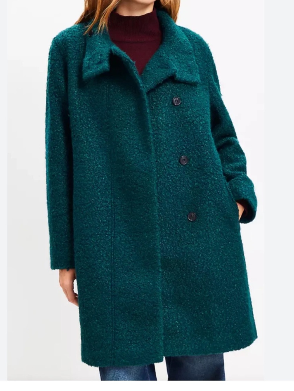 Loft Funnel Neck Coat Sz L